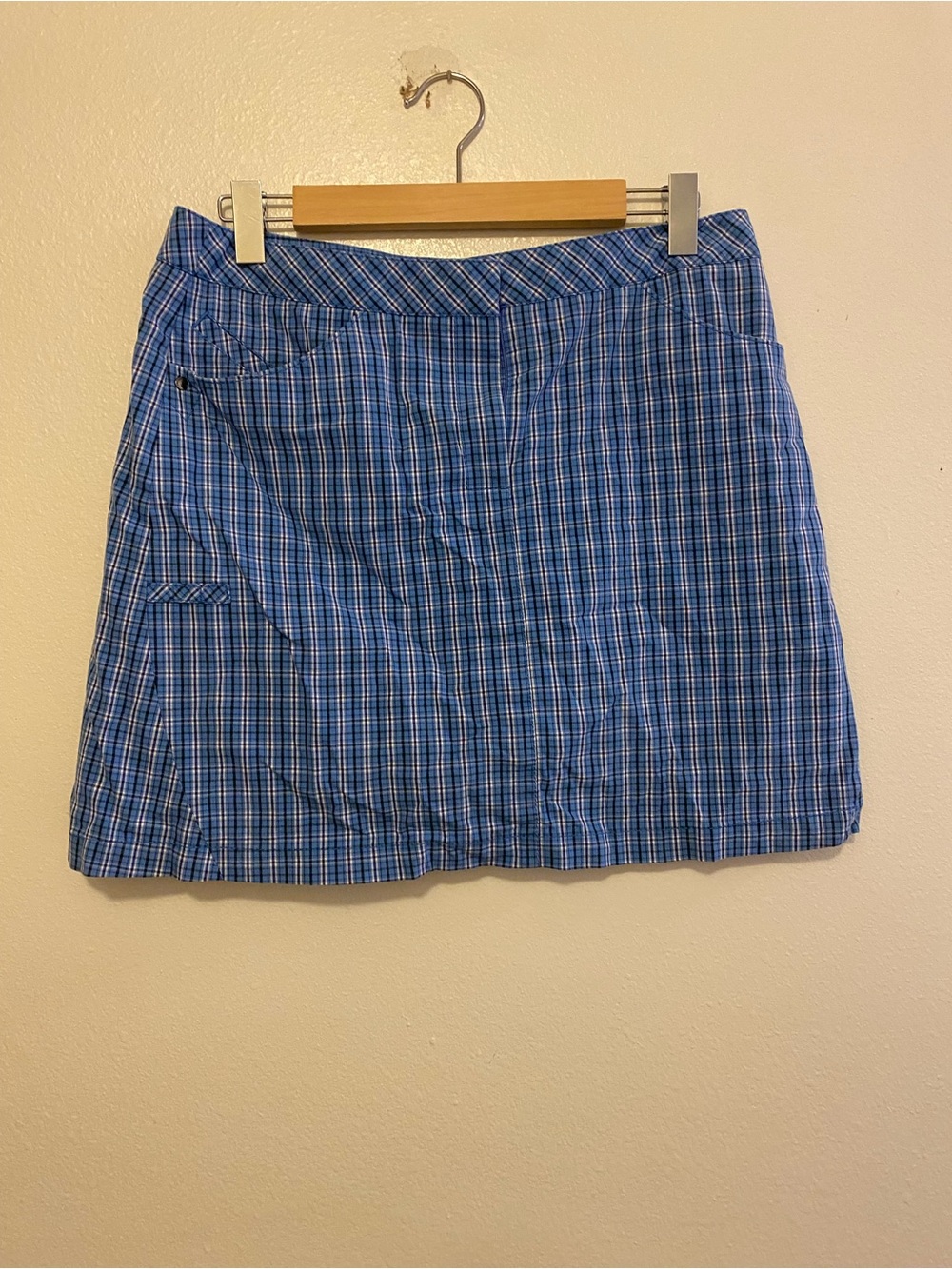 Cutter & Buck Blue Plaid Mini Skirt
